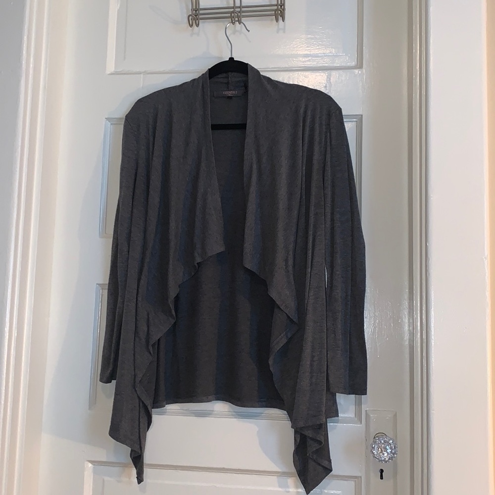 Grey Cotton Cardigan